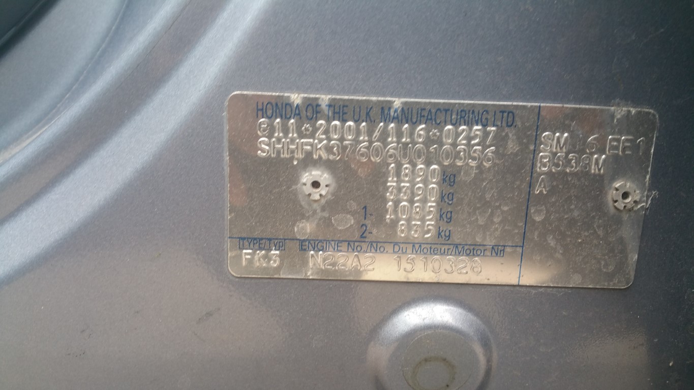 ref 28 honda civic 2.2 cdti diesel 2006 silver 5 door