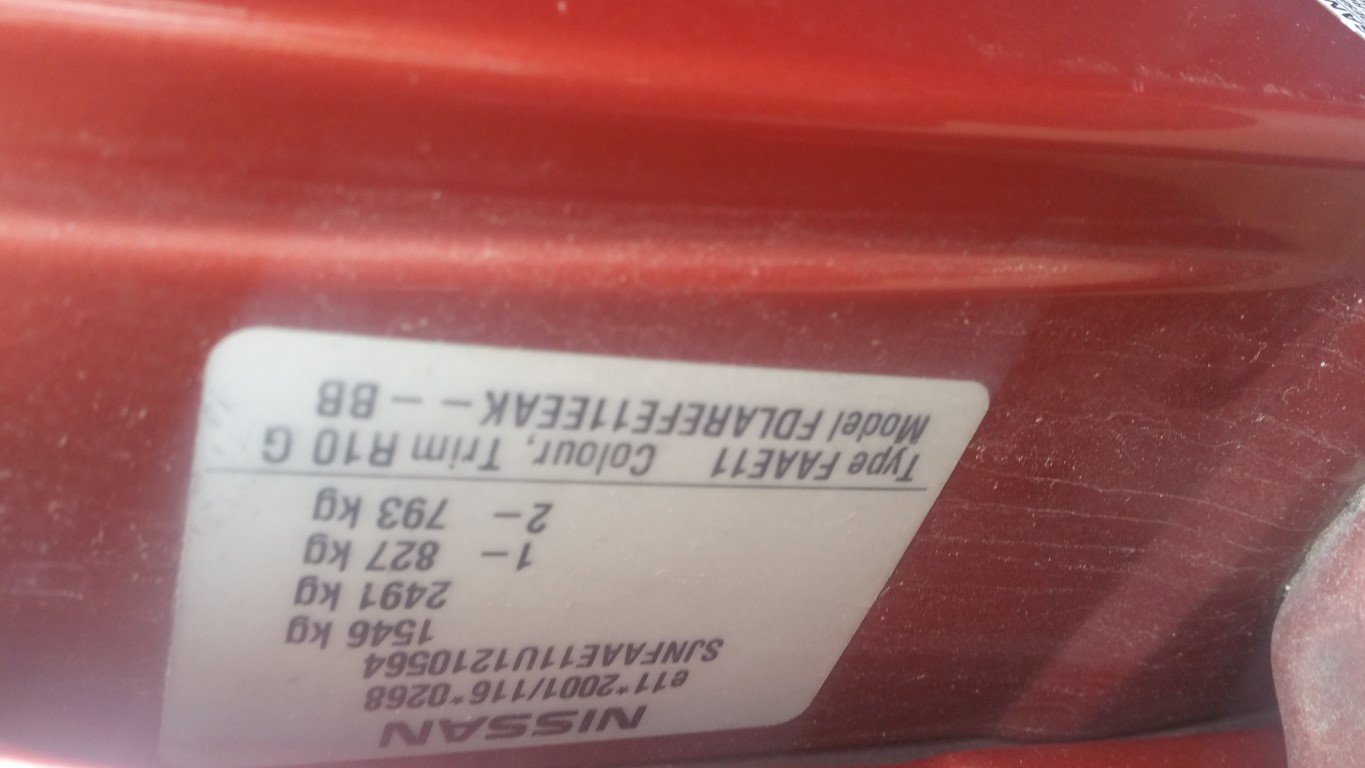 REF 75 NISSAN NOTE ACENTA 2007 1.4 PETROL 5 SPEED MANUAL